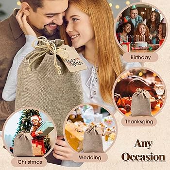 Amazon.com: Homum 12x16 Inch 12 PCS Burlap Gift Bags with